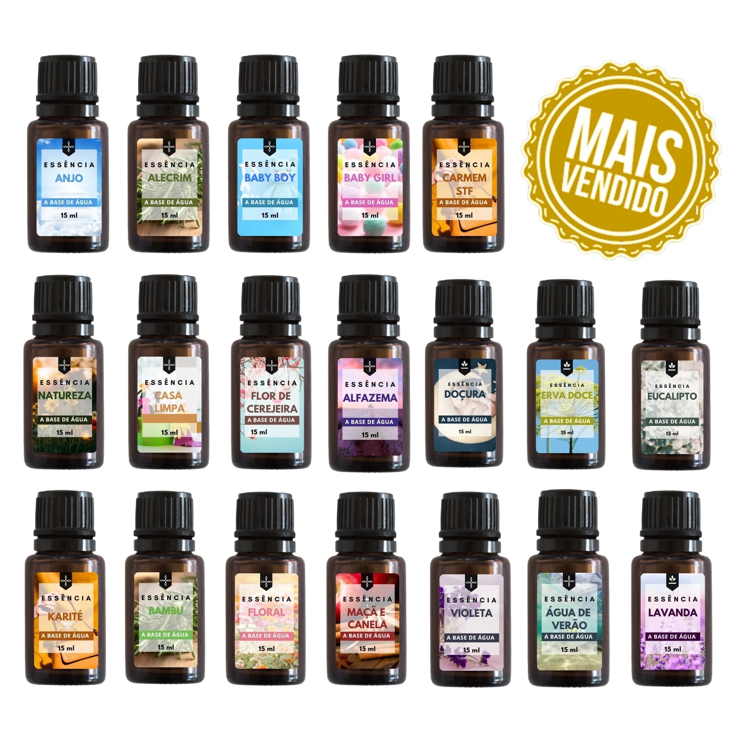 5 15ml Concentrated Essences Kit For Water-Based Environment Humidifier